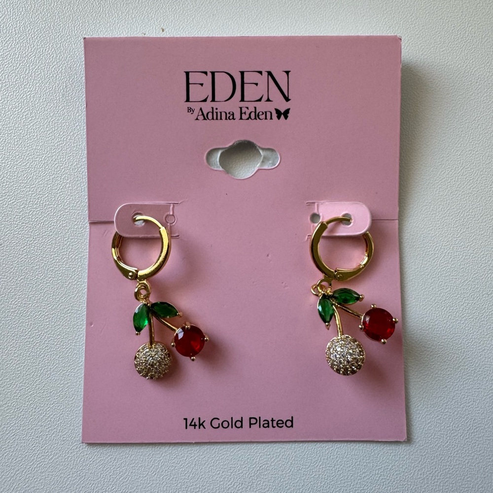 Cherry Medium Huggie Earrings